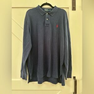 Polo by Ralph Lauren Men's Dark Blue Long Sleeve Polo